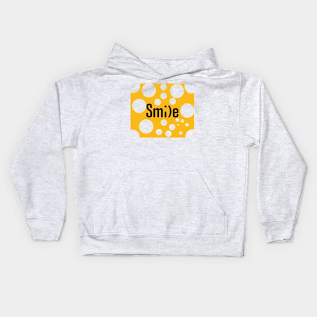Smile typography Kids Hoodie by daghlashassan